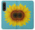 W3039 Vintage Sunflower Blue Funda Carcasa Case y Caso Del Tirón Funda para Sony Xperia 1 IV