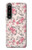 W3095 Vintage Rose Pattern Funda Carcasa Case y Caso Del Tirón Funda para Sony Xperia 1 IV