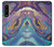 W3676 Colorful Abstract Marble Stone Funda Carcasa Case y Caso Del Tirón Funda para Sony Xperia 1 IV