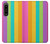 W3678 Colorful Rainbow Vertical Funda Carcasa Case y Caso Del Tirón Funda para Sony Xperia 1 IV