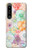 W3705 Pastel Floral Flower Funda Carcasa Case y Caso Del Tirón Funda para Sony Xperia 1 IV