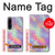 W3706 Pastel Rainbow Galaxy Pink Sky Funda Carcasa Case y Caso Del Tirón Funda para Sony Xperia 1 IV