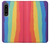 W3799 Cute Vertical Watercolor Rainbow Funda Carcasa Case y Caso Del Tirón Funda para Sony Xperia 1 IV