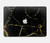 W2896 Gold Marble Graphic Printed Funda Carcasa Case para MacBook Air 13″ (2022,2024) - A2681, A3113