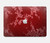 W3817 Red Floral Cherry blossom Pattern Funda Carcasa Case para MacBook Air 13″ (2022,2024) - A2681, A3113