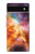 W1963 Nebula Rainbow Space Funda Carcasa Case y Caso Del Tirón Funda para Google Pixel 6a