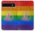 W2900 Rainbow LGBT Lesbian Pride Flag Funda Carcasa Case y Caso Del Tirón Funda para Google Pixel 6a