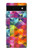 W3477 Abstract Diamond Pattern Funda Carcasa Case y Caso Del Tirón Funda para Google Pixel 6a