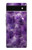 W3713 Purple Quartz Amethyst Graphic Printed Funda Carcasa Case y Caso Del Tirón Funda para Google Pixel 6a