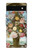 W3749 Vase of Flowers Funda Carcasa Case y Caso Del Tirón Funda para Google Pixel 6a