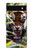 W3838 Barking Bengal Tiger Funda Carcasa Case y Caso Del Tirón Funda para Google Pixel 6a