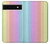 W3849 Colorful Vertical Colors Funda Carcasa Case y Caso Del Tirón Funda para Google Pixel 6a