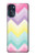 W3514 Rainbow Zigzag Funda Carcasa Case y Caso Del Tirón Funda para Motorola Moto G (2022)