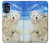 W3794 Arctic Polar Bear and Seal Paint Funda Carcasa Case y Caso Del Tirón Funda para Motorola Moto G (2022)