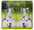 W3795 Kitten Cat Playful Siberian Husky Dog Paint Funda Carcasa Case y Caso Del Tirón Funda para OnePlus Ace