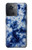 W3439 Fabric Indigo Tie Dye Funda Carcasa Case y Caso Del Tirón Funda para OnePlus 10R