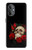 W3753 Dark Gothic Goth Skull Roses Funda Carcasa Case y Caso Del Tirón Funda para OnePlus Nord N20 5G