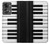 W3078 Black and White Piano Keyboard Funda Carcasa Case y Caso Del Tirón Funda para OnePlus Nord 2T