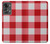 W3535 Red Gingham Funda Carcasa Case y Caso Del Tirón Funda para OnePlus Nord 2T