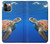 W3898 Sea Turtle Funda Carcasa Case y Caso Del Tirón Funda para iPhone 12, iPhone 12 Pro