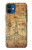 W3868 Aircraft Blueprint Old Paper Funda Carcasa Case y Caso Del Tirón Funda para iPhone 12 mini