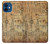 W3868 Aircraft Blueprint Old Paper Funda Carcasa Case y Caso Del Tirón Funda para iPhone 12 mini