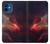 W3897 Red Nebula Space Funda Carcasa Case y Caso Del Tirón Funda para iPhone 12 mini