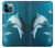 W3878 Dolphin Funda Carcasa Case y Caso Del Tirón Funda para iPhone 12 Pro Max