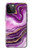 W3896 Purple Marble Gold Streaks Funda Carcasa Case y Caso Del Tirón Funda para iPhone 12 Pro Max