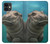 W3871 Cute Baby Hippo Hippopotamus Funda Carcasa Case y Caso Del Tirón Funda para iPhone 11