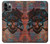 W3895 Pirate Skull Metal Funda Carcasa Case y Caso Del Tirón Funda para iPhone 11 Pro