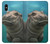W3871 Cute Baby Hippo Hippopotamus Funda Carcasa Case y Caso Del Tirón Funda para iPhone X, iPhone XS