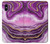 W3896 Purple Marble Gold Streaks Funda Carcasa Case y Caso Del Tirón Funda para iPhone X, iPhone XS