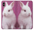 W3870 Cute Baby Bunny Funda Carcasa Case y Caso Del Tirón Funda para iPhone XS Max