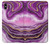 W3896 Purple Marble Gold Streaks Funda Carcasa Case y Caso Del Tirón Funda para iPhone XS Max