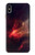 W3897 Red Nebula Space Funda Carcasa Case y Caso Del Tirón Funda para iPhone XS Max