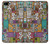 W3879 Retro Music Doodle Funda Carcasa Case y Caso Del Tirón Funda para iPhone 5 5S SE