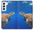 W3898 Sea Turtle Funda Carcasa Case y Caso Del Tirón Funda para Samsung Galaxy S22