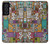 W3879 Retro Music Doodle Funda Carcasa Case y Caso Del Tirón Funda para Samsung Galaxy S21 FE 5G