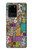 W3879 Retro Music Doodle Funda Carcasa Case y Caso Del Tirón Funda para Samsung Galaxy S20 Ultra
