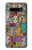 W3879 Retro Music Doodle Funda Carcasa Case y Caso Del Tirón Funda para Samsung Galaxy S10 Plus