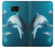 W3878 Dolphin Funda Carcasa Case y Caso Del Tirón Funda para Samsung Galaxy S7