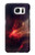W3897 Red Nebula Space Funda Carcasa Case y Caso Del Tirón Funda para Samsung Galaxy S7