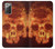 W3881 Fire Skull Funda Carcasa Case y Caso Del Tirón Funda para Samsung Galaxy Note 20