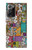 W3879 Retro Music Doodle Funda Carcasa Case y Caso Del Tirón Funda para Samsung Galaxy Note 20 Ultra, Ultra 5G