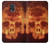 W3881 Fire Skull Funda Carcasa Case y Caso Del Tirón Funda para Samsung Galaxy Note 4