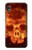 W3881 Fire Skull Funda Carcasa Case y Caso Del Tirón Funda para Samsung Galaxy A10