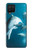 W3878 Dolphin Funda Carcasa Case y Caso Del Tirón Funda para Samsung Galaxy A12