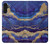 W3906 Navy Blue Purple Marble Funda Carcasa Case y Caso Del Tirón Funda para Samsung Galaxy A13 4G