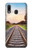 W3866 Railway Straight Train Track Funda Carcasa Case y Caso Del Tirón Funda para Samsung Galaxy A20, Galaxy A30